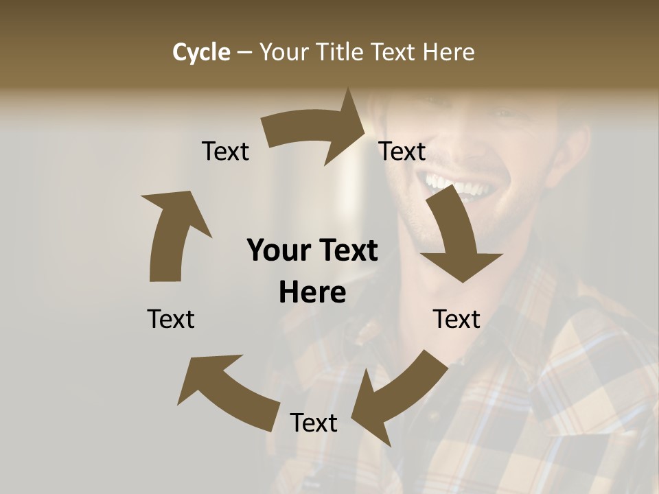 Young Happy Man With Big Smile PowerPoint Template