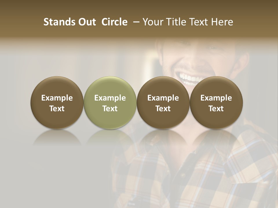 Young Happy Man With Big Smile PowerPoint Template