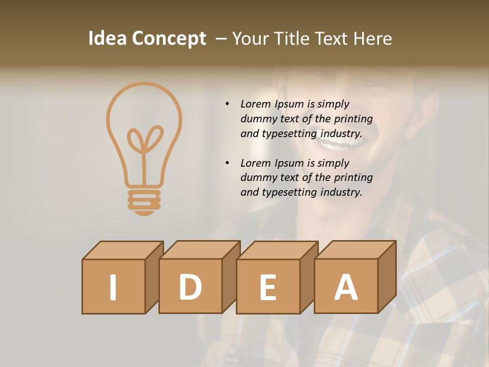 Young Happy Man With Big Smile PowerPoint Template