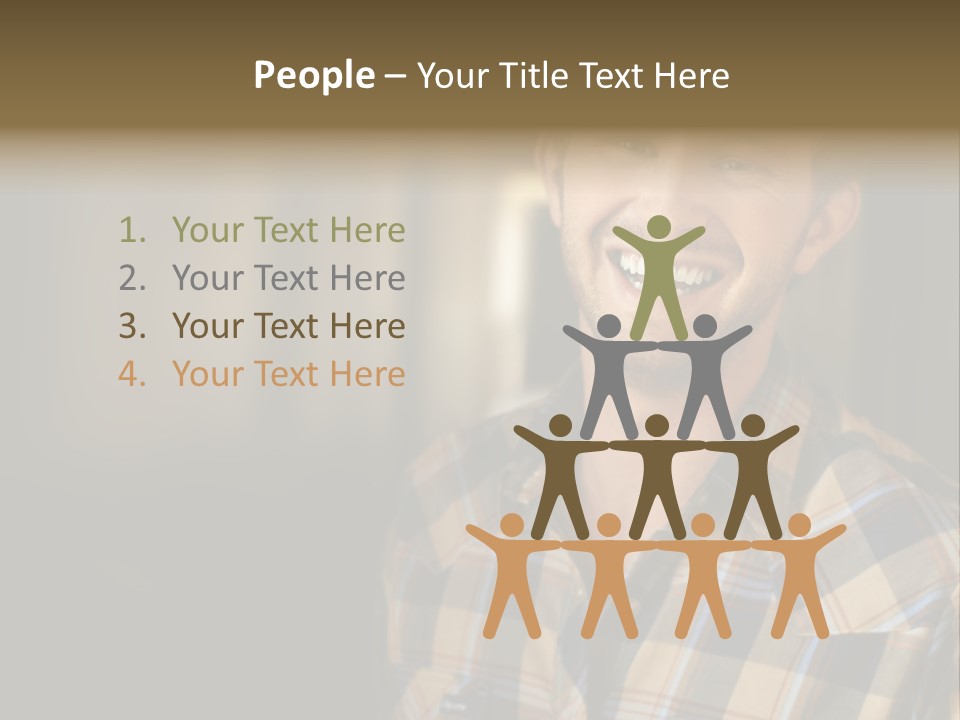 Young Happy Man With Big Smile PowerPoint Template