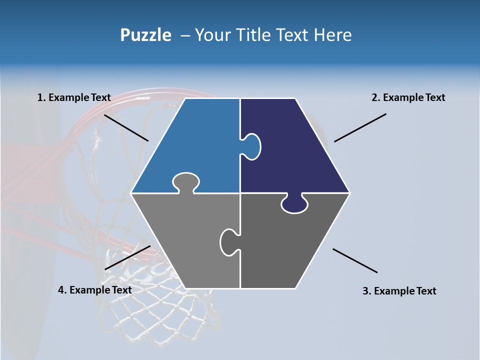 Basketball On The Rim PowerPoint Template