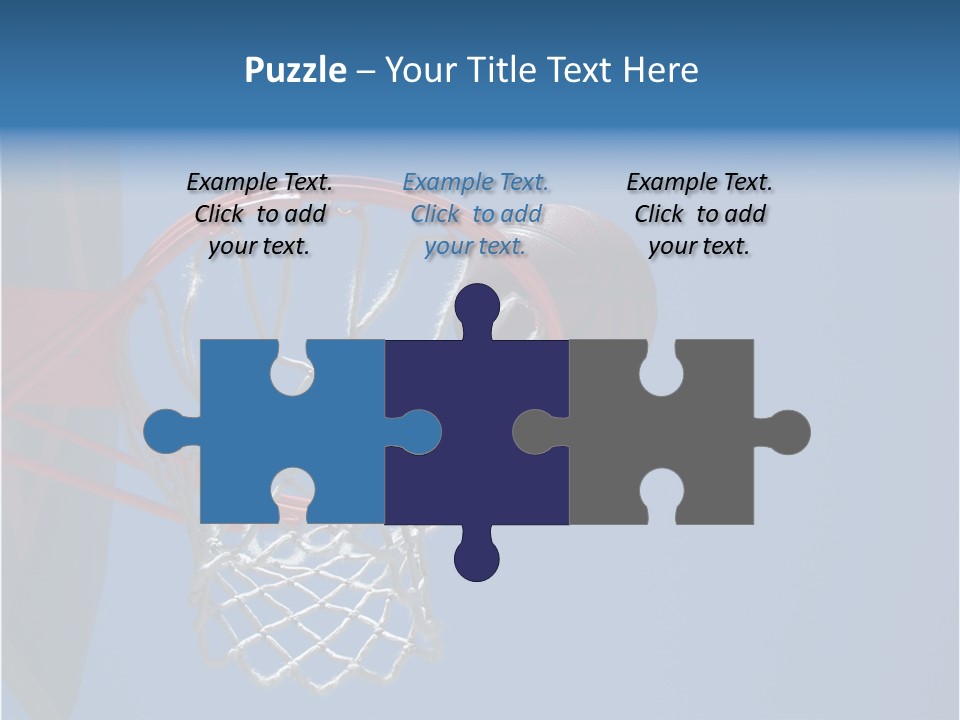 Basketball On The Rim PowerPoint Template