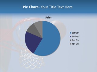 Basketball On The Rim PowerPoint Template