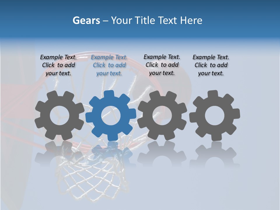 Basketball On The Rim PowerPoint Template