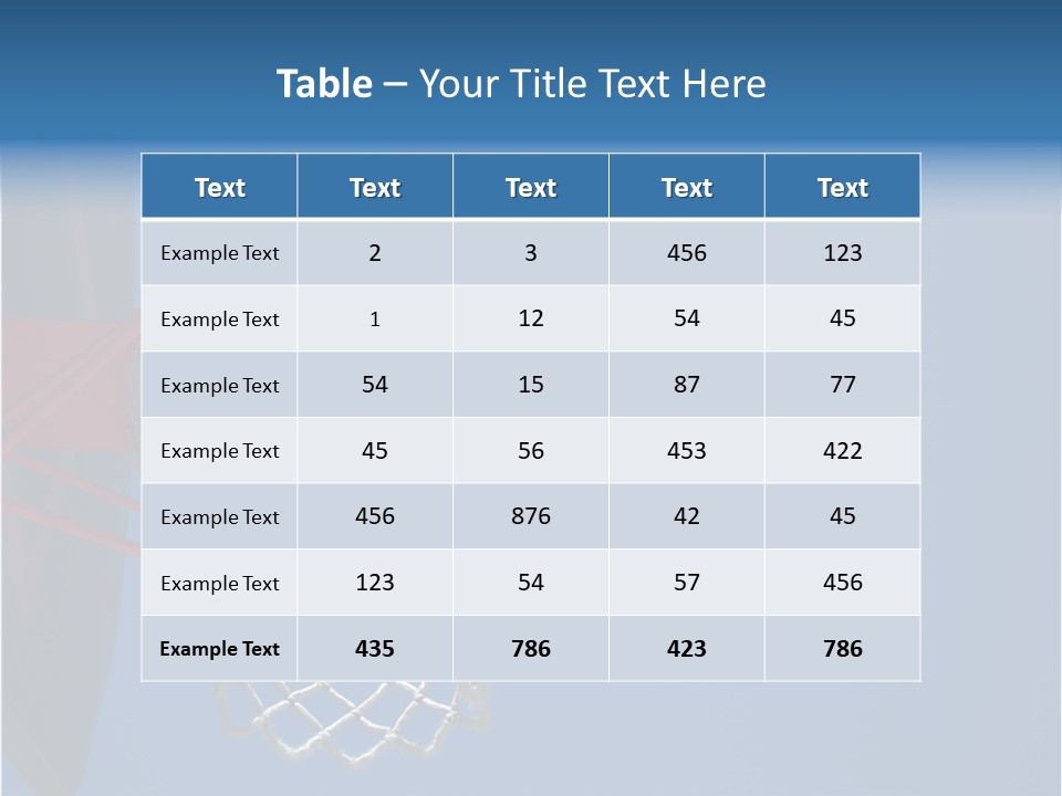 Basketball On The Rim PowerPoint Template