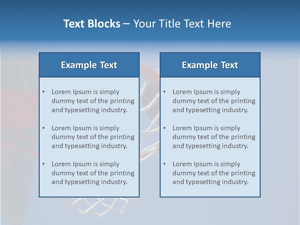 Basketball On The Rim PowerPoint Template