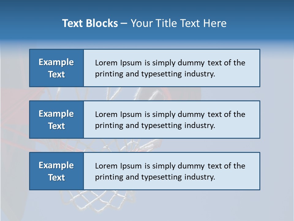 Basketball On The Rim PowerPoint Template