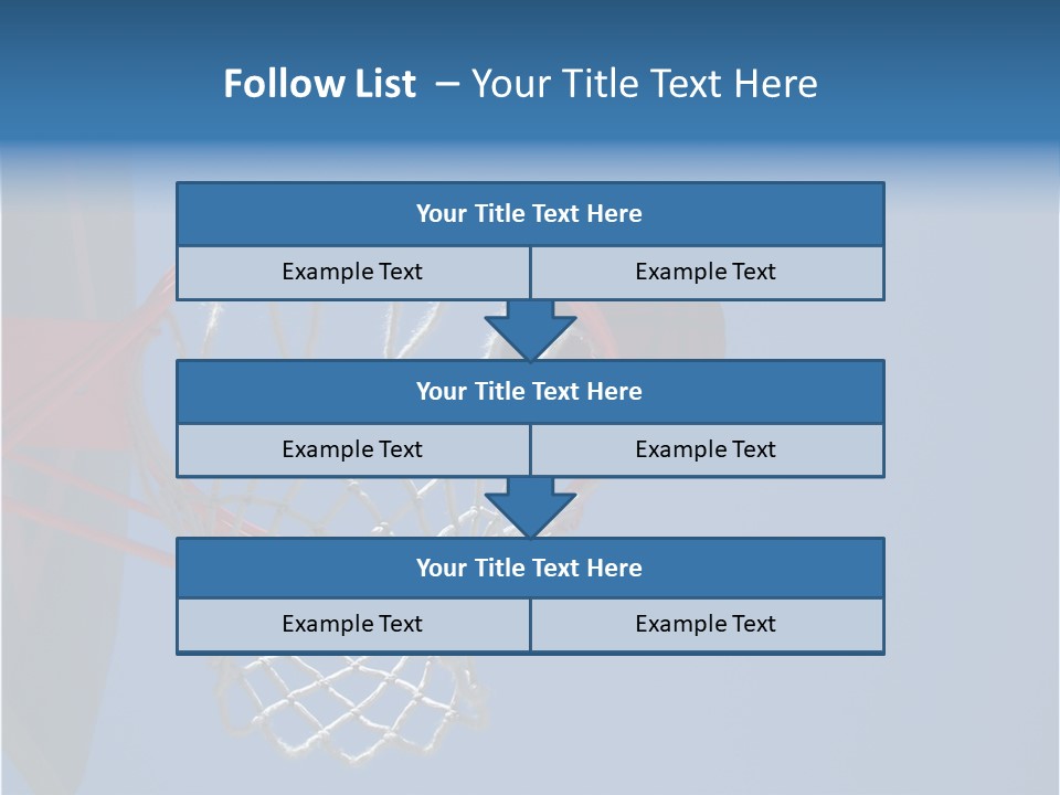 Basketball On The Rim PowerPoint Template