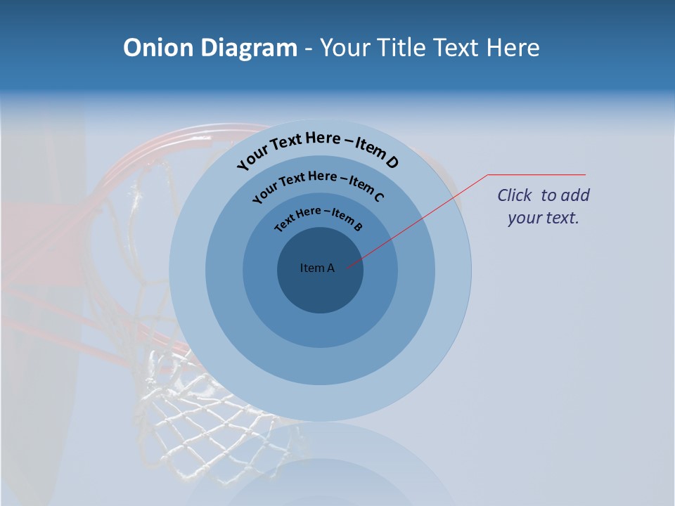 Basketball On The Rim PowerPoint Template