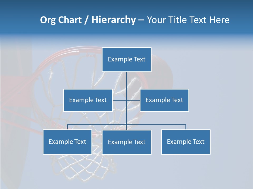 Basketball On The Rim PowerPoint Template
