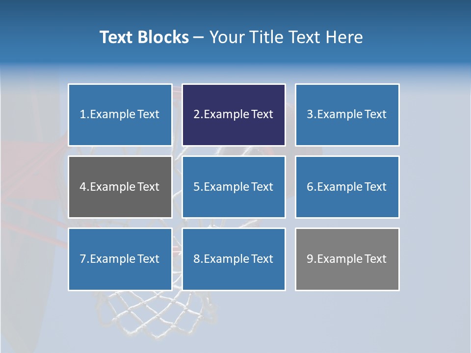 Basketball On The Rim PowerPoint Template