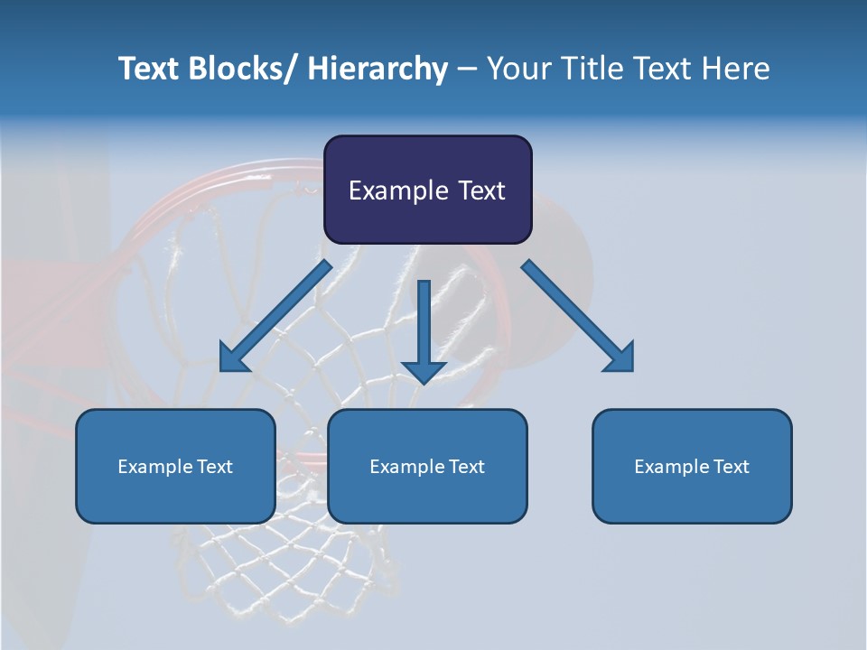 Basketball On The Rim PowerPoint Template