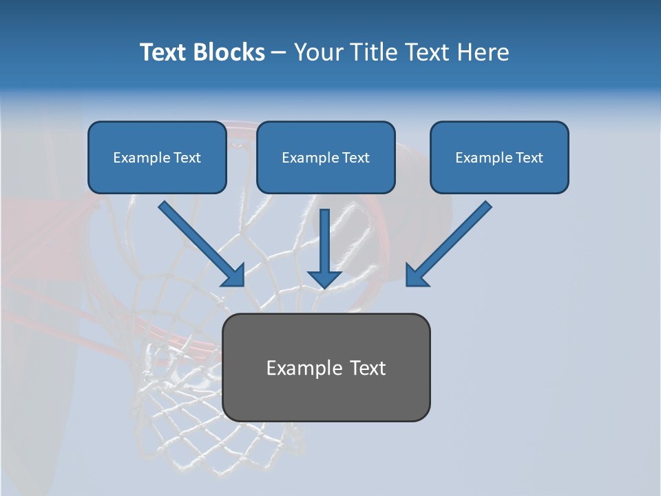 Basketball On The Rim PowerPoint Template