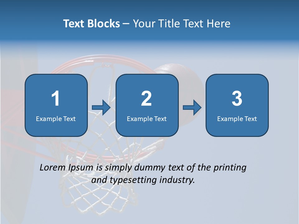 Basketball On The Rim PowerPoint Template