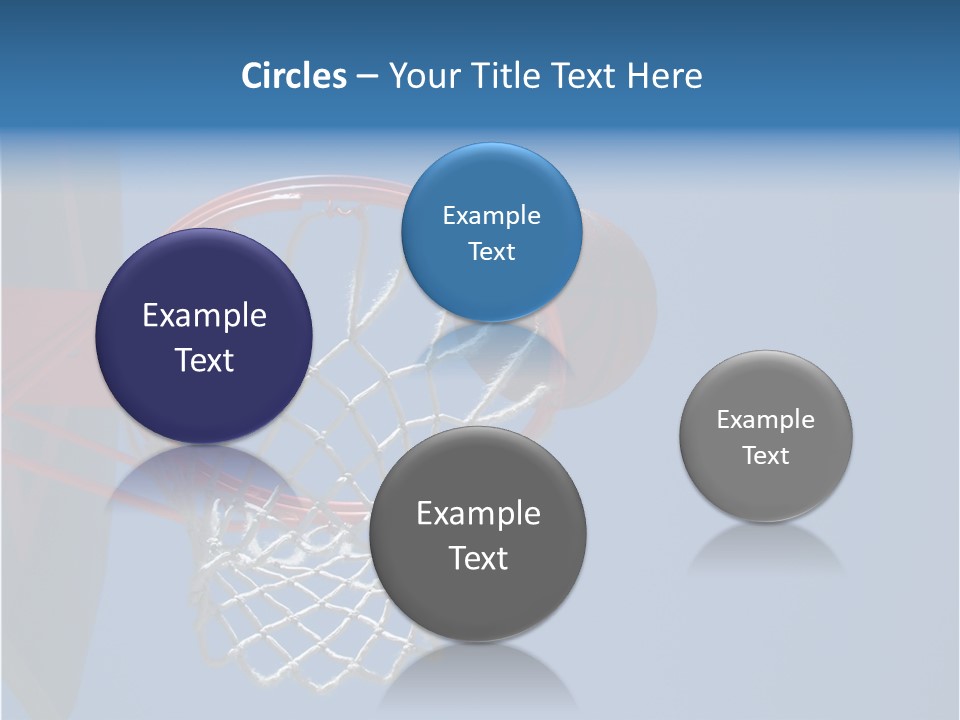 Basketball On The Rim PowerPoint Template