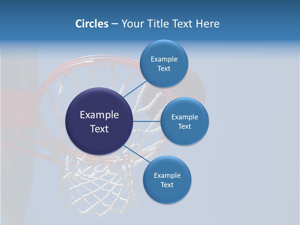 Basketball On The Rim PowerPoint Template