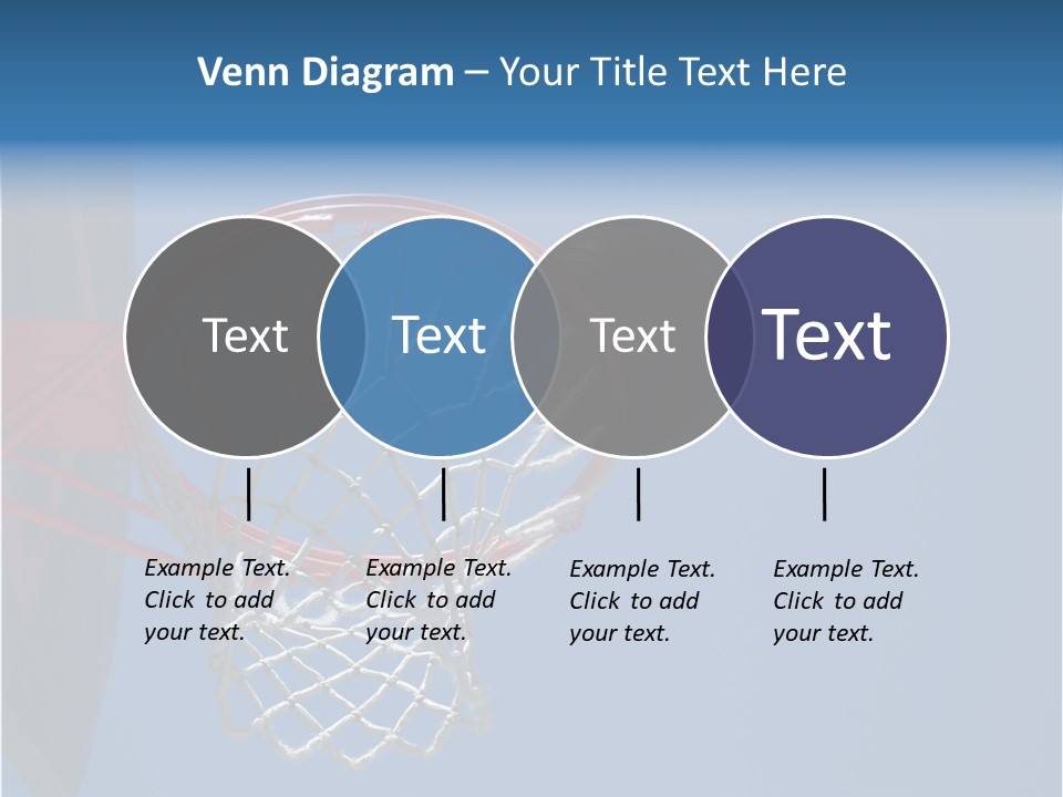 Basketball On The Rim PowerPoint Template
