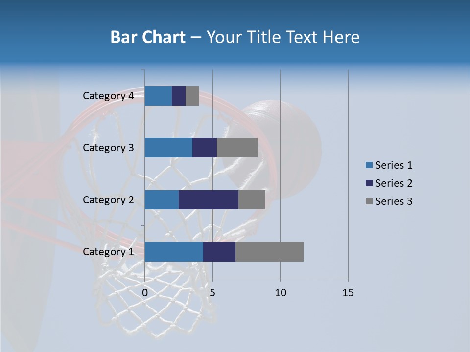 Basketball On The Rim PowerPoint Template