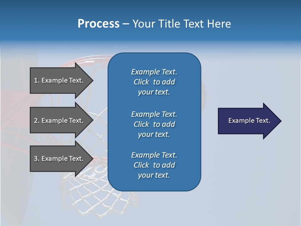 Basketball On The Rim PowerPoint Template