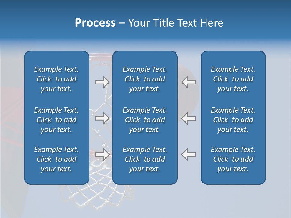 Basketball On The Rim PowerPoint Template