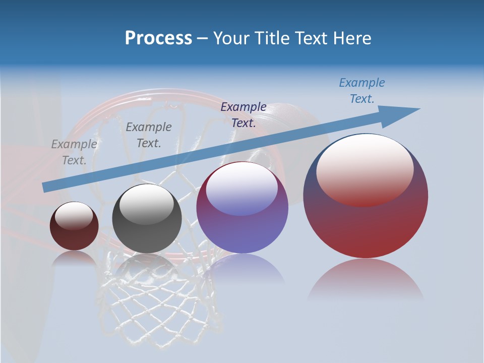 Basketball On The Rim PowerPoint Template