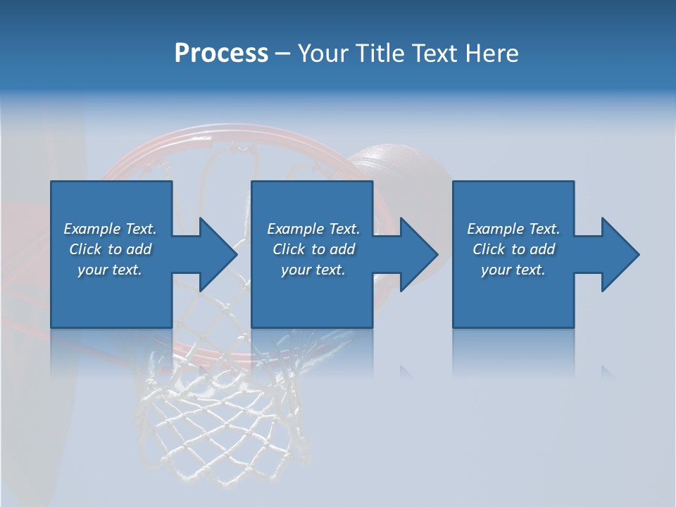 Basketball On The Rim PowerPoint Template