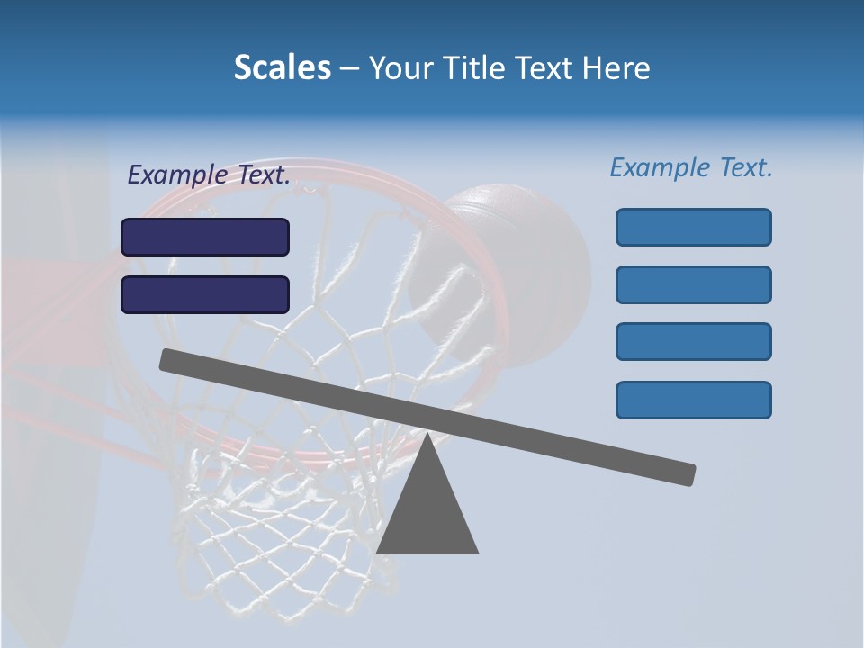 Basketball On The Rim PowerPoint Template