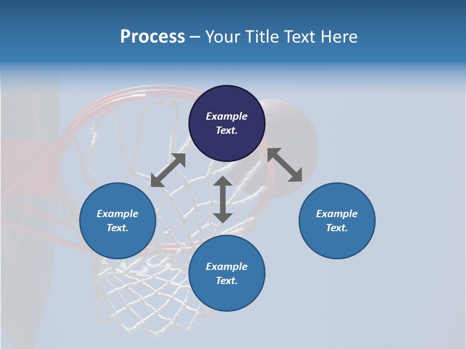 Basketball On The Rim PowerPoint Template