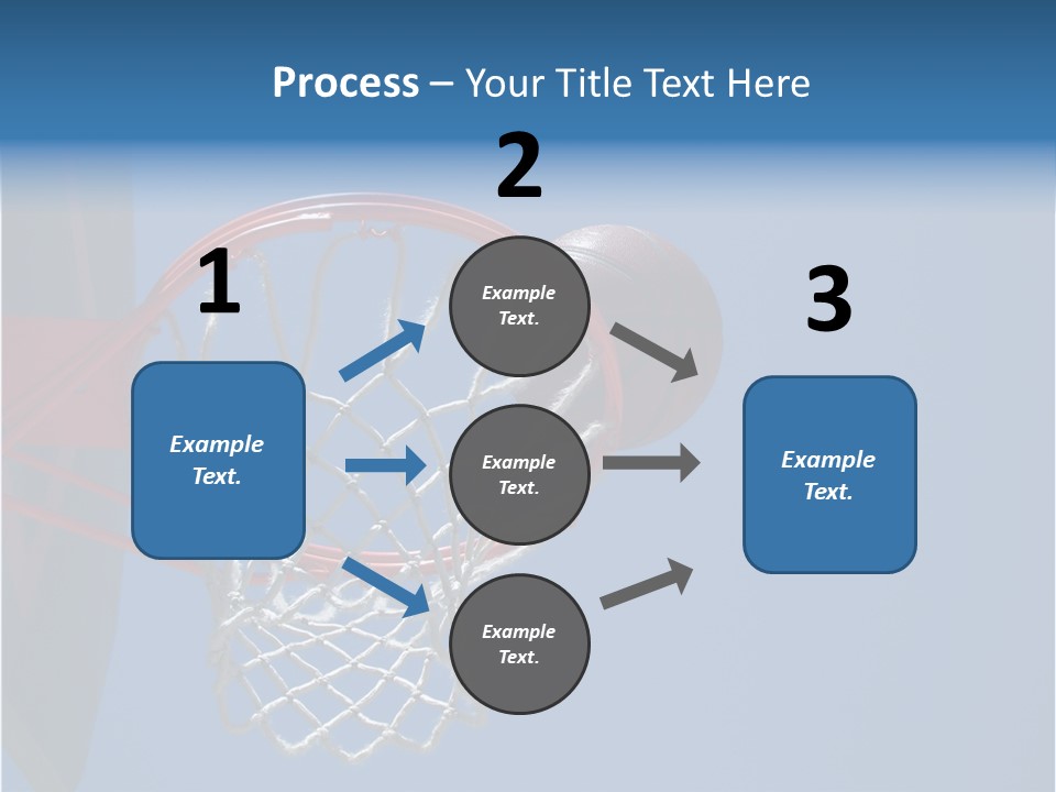 Basketball On The Rim PowerPoint Template