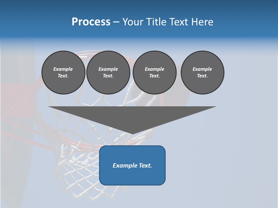 Basketball On The Rim PowerPoint Template