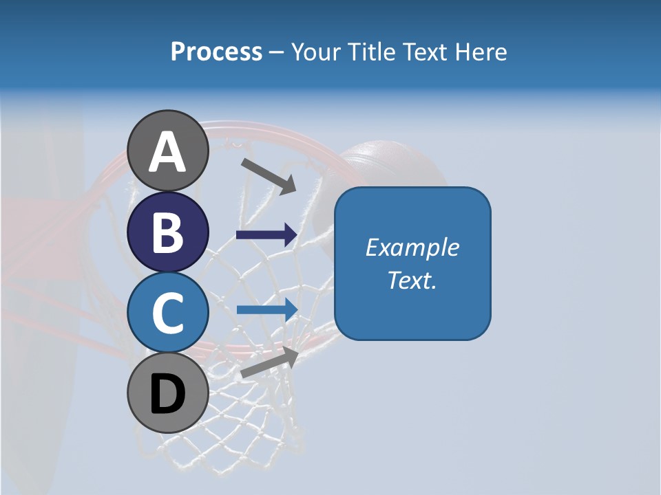 Basketball On The Rim PowerPoint Template
