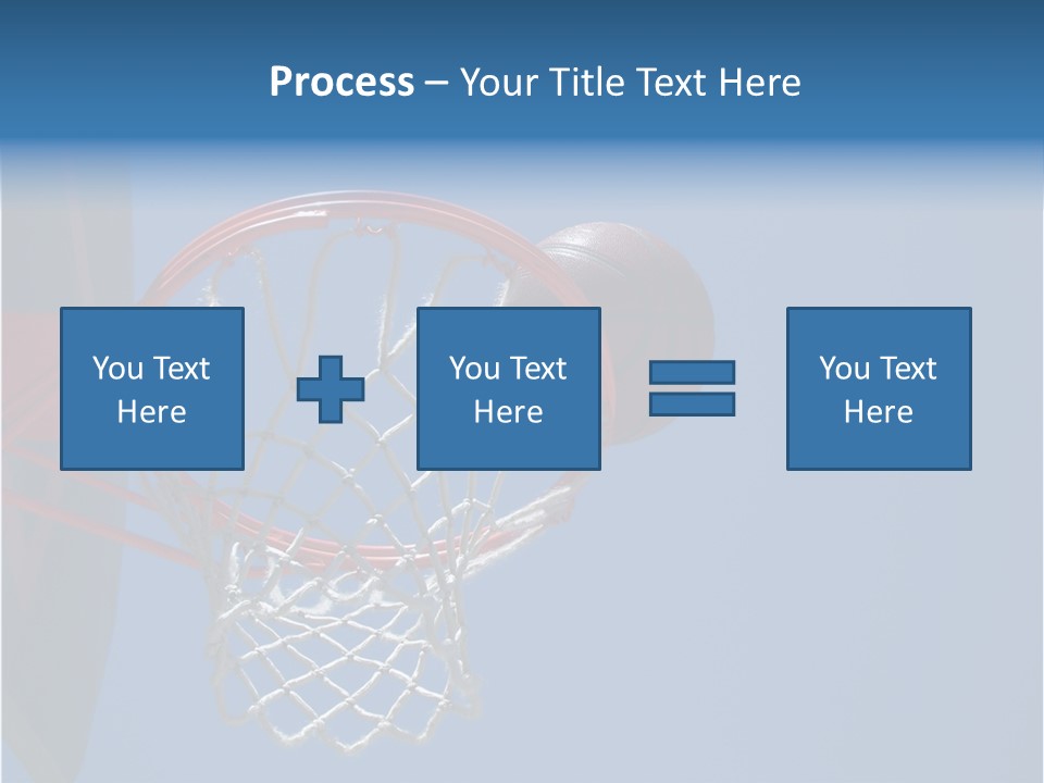 Basketball On The Rim PowerPoint Template