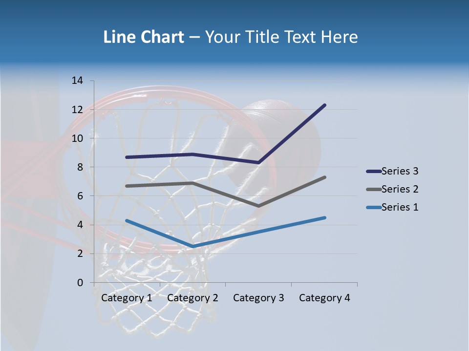 Basketball On The Rim PowerPoint Template