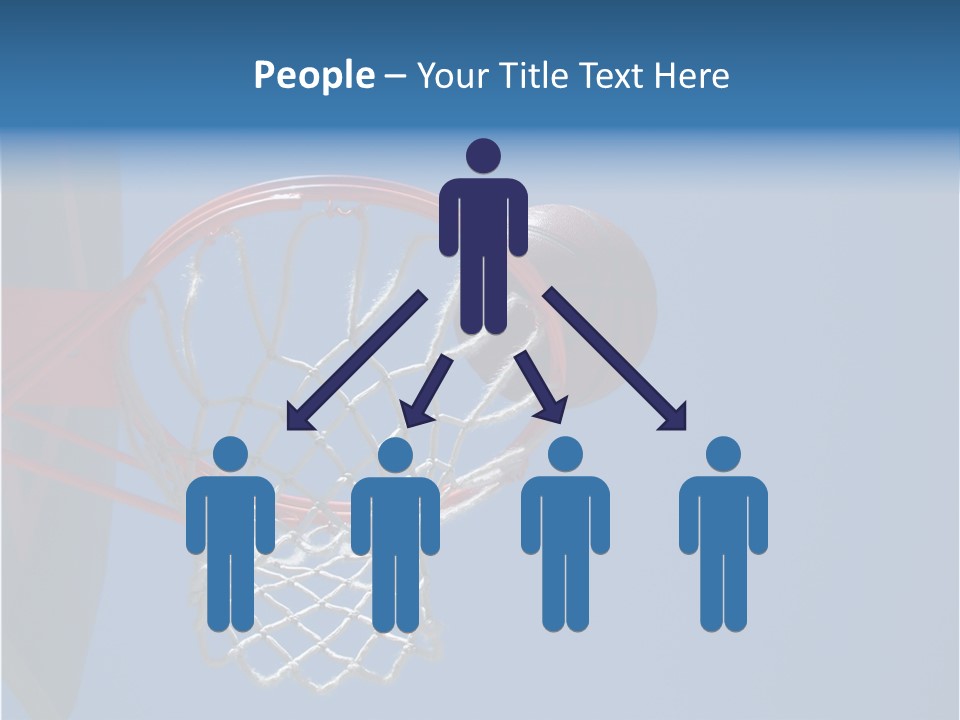 Basketball On The Rim PowerPoint Template