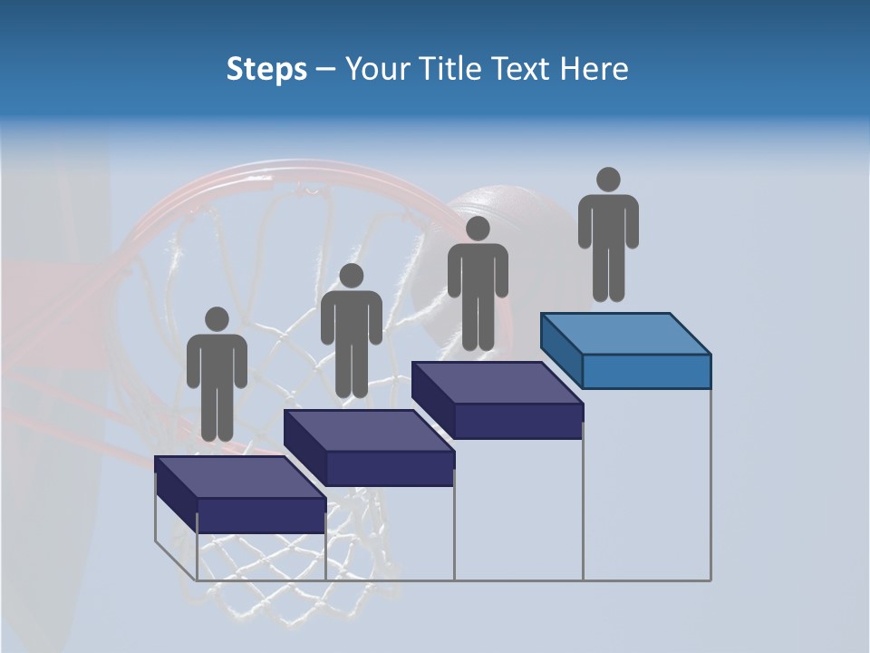Basketball On The Rim PowerPoint Template
