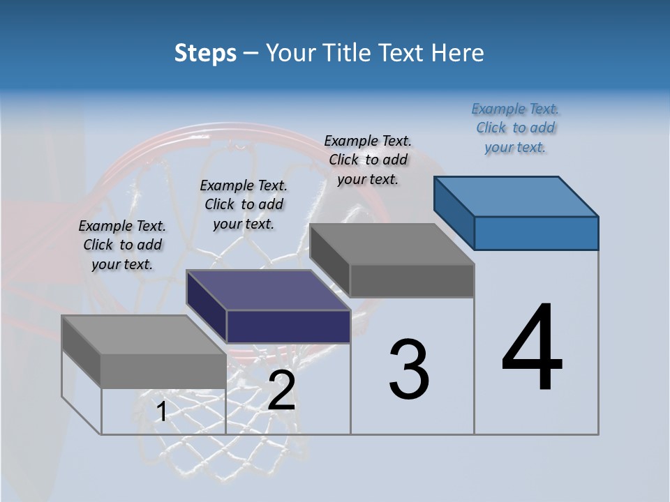 Basketball On The Rim PowerPoint Template