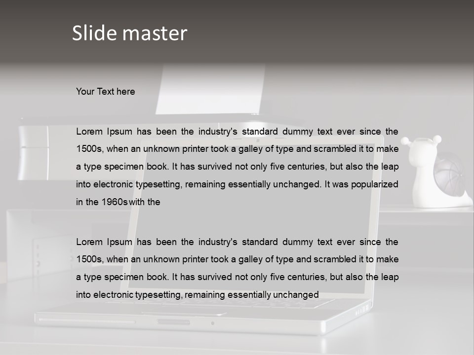 Home Office Desk PowerPoint Template
