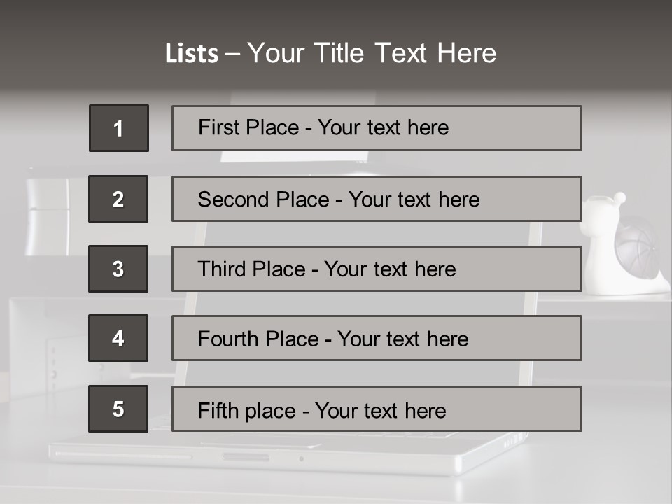 Home Office Desk PowerPoint Template