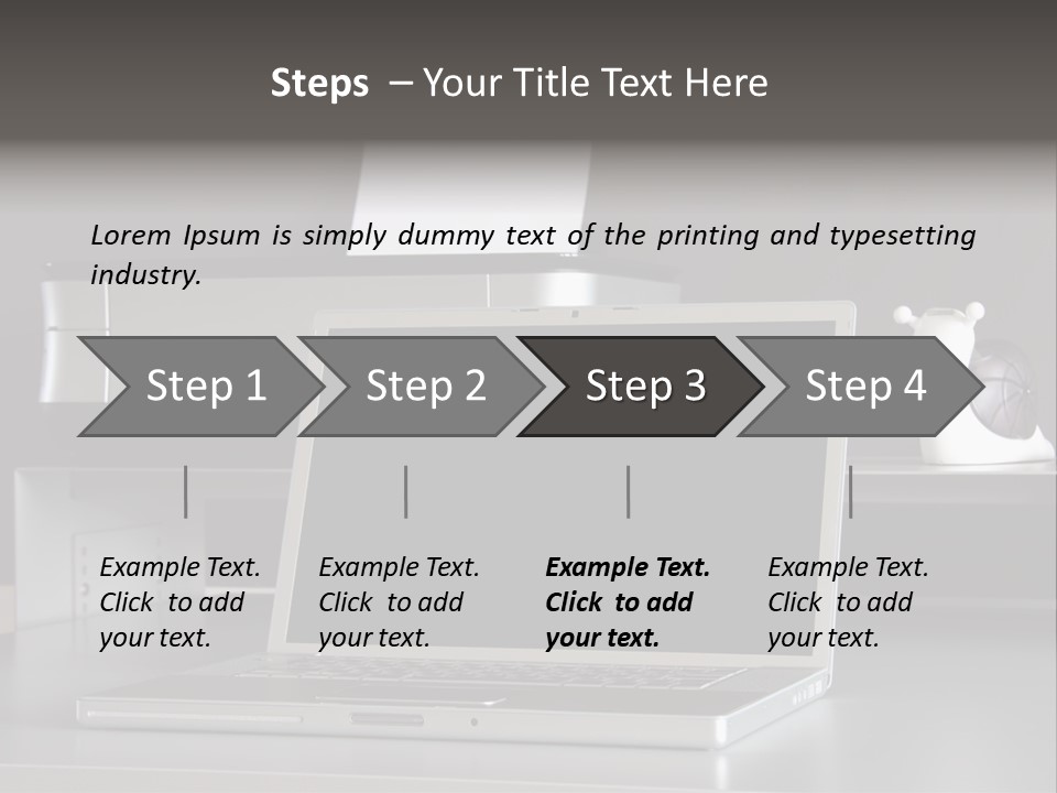Home Office Desk PowerPoint Template