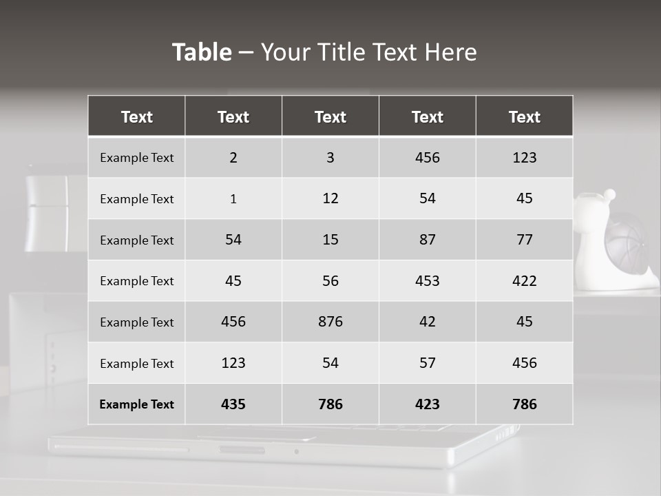 Home Office Desk PowerPoint Template