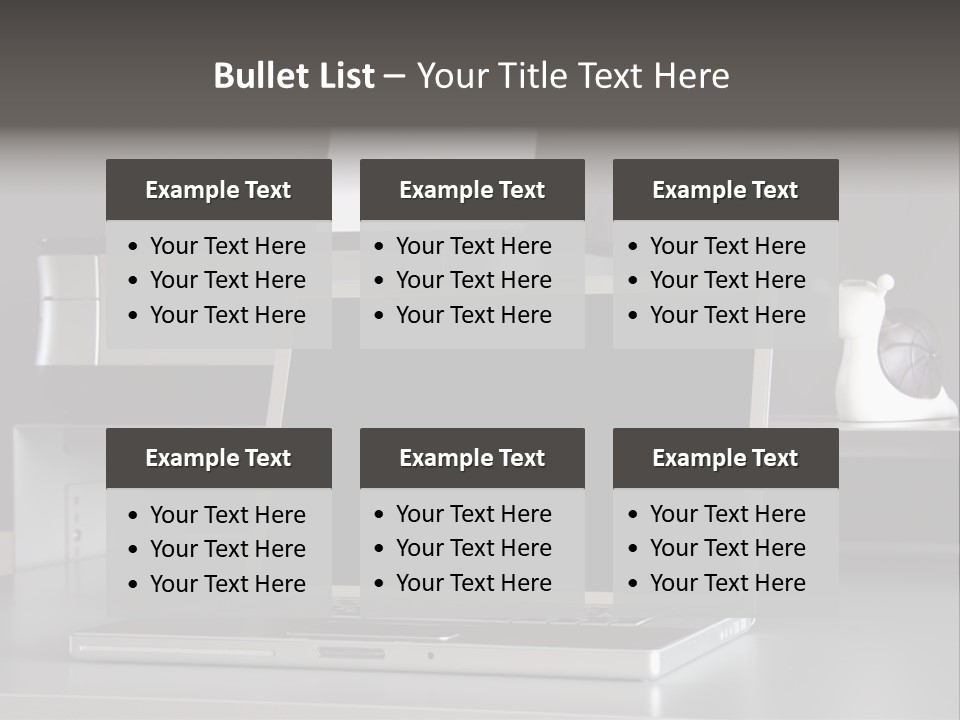Home Office Desk PowerPoint Template