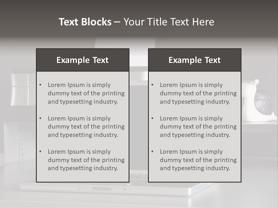 Home Office Desk PowerPoint Template