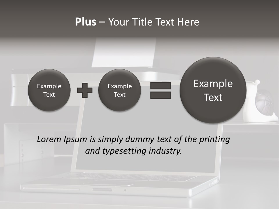 Home Office Desk PowerPoint Template