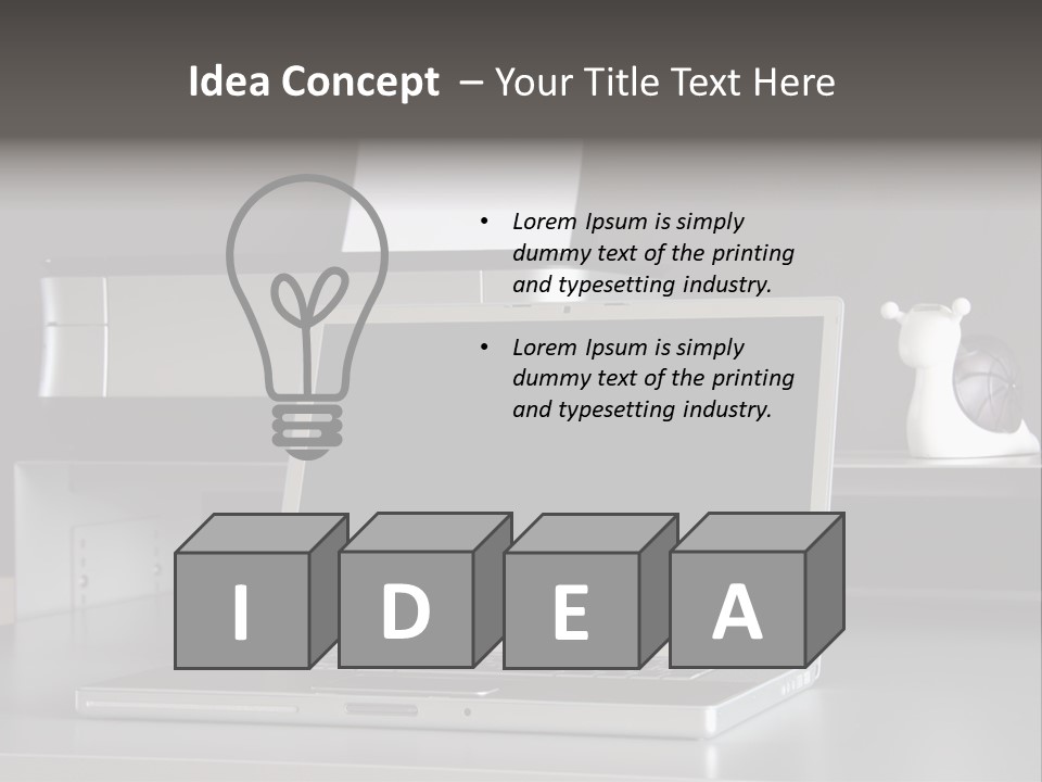 Home Office Desk PowerPoint Template