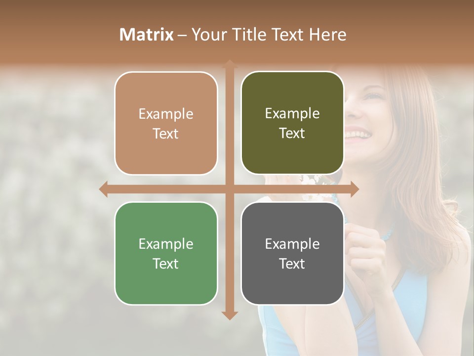 Laughing Girl Outdoors PowerPoint Template