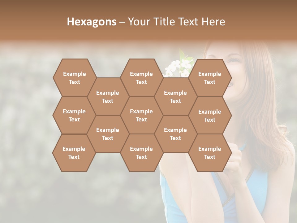 Laughing Girl Outdoors PowerPoint Template