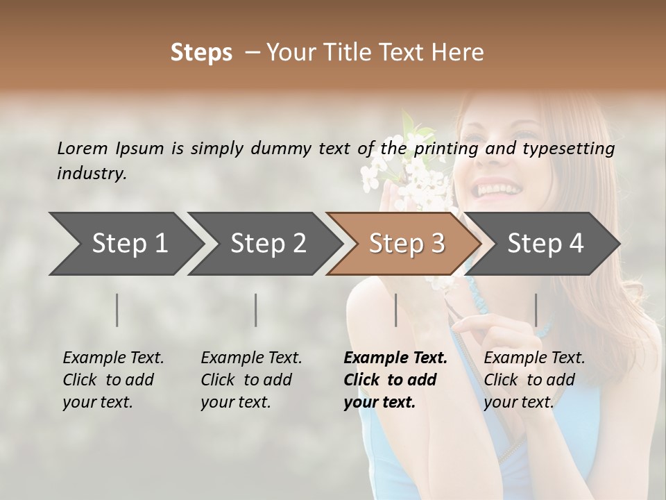 Laughing Girl Outdoors PowerPoint Template