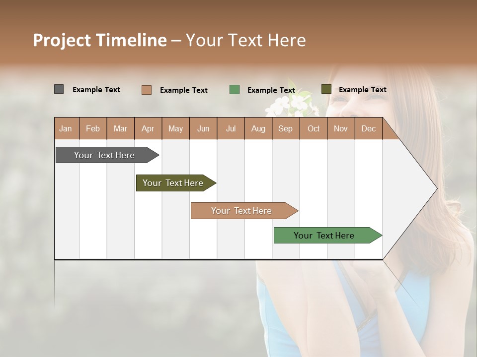 Laughing Girl Outdoors PowerPoint Template