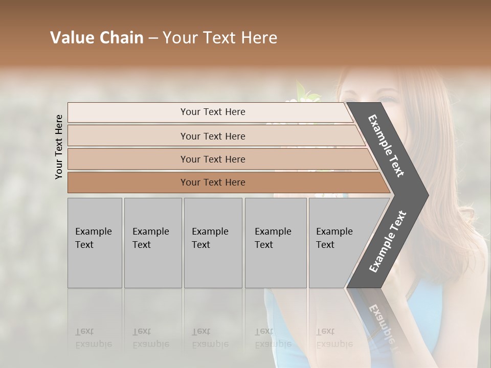 Laughing Girl Outdoors PowerPoint Template