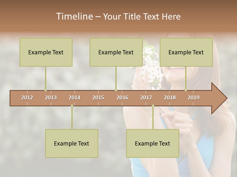 Laughing Girl Outdoors PowerPoint Template